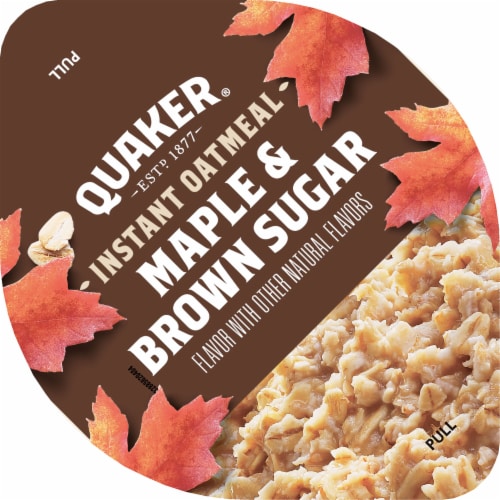 Quaker Instant Oatmeal Maple & Brown Sugar 1.69 Oz Cup Perspective: top