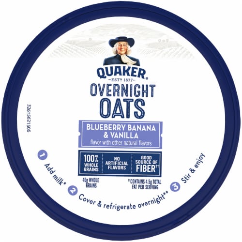 Quaker Toasted Coconut & Almond Overnight Oats Cup Perspective: top