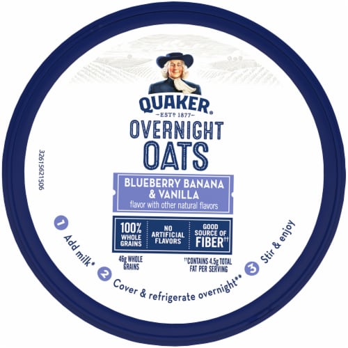 Quaker™ Overnight Oats Unsweetened Chia Seed Chilled Oatmeal Breakfast Cup,  1.76 oz - Kroger