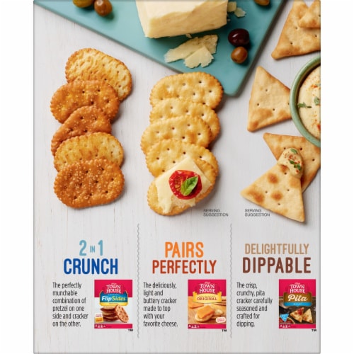 Kellogg's Town House Sea Salt Pretzel Flipsides Crackers Perspective: top