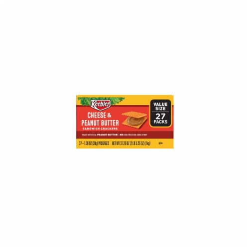 Keebler Sandwich Crackers Cheese and Peanut Butter Perspective: top