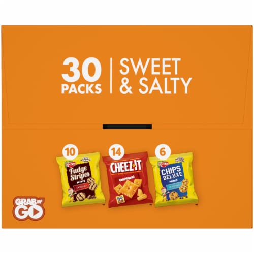 Keebler® Cookies and Cheeze-Itz® Baked Snack Crackers Sweet & Salty Snack Variety Pack Perspective: top