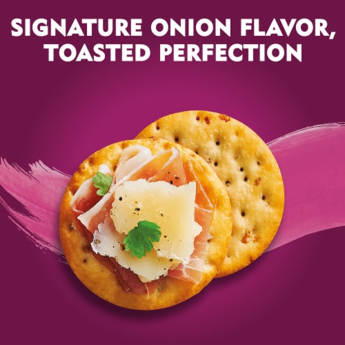 Toasteds®® Savory Onion Snack Crackers Perspective: top