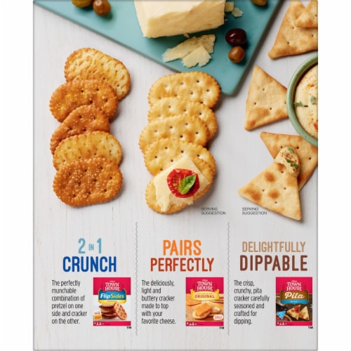 Kellogg's Town House Garlic Herb Pretzel Flipsides Crackers Perspective: top