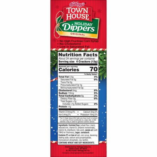 Kellogg's Town House Original Dippers Crackers Perspective: top