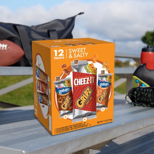 Kellogg's® Gripz Sweet & Salty Tiny Cheese Crackers Variety Pack Perspective: top