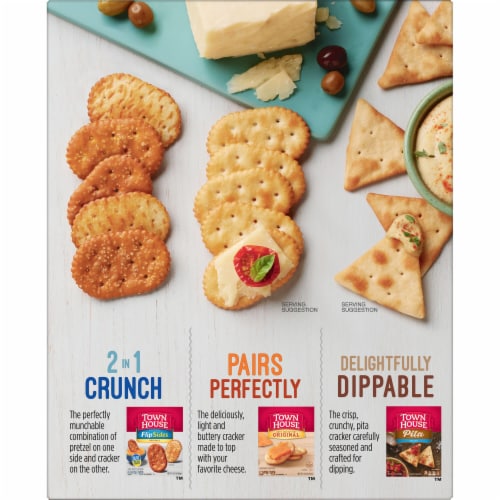 Town House FlipSides Minis House Seasoned Wheat Crackers Perspective: top