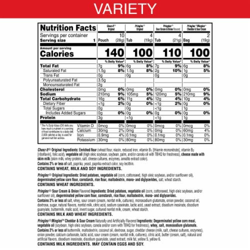 Cheez-It® & Pringles Variety Pack Perspective: top