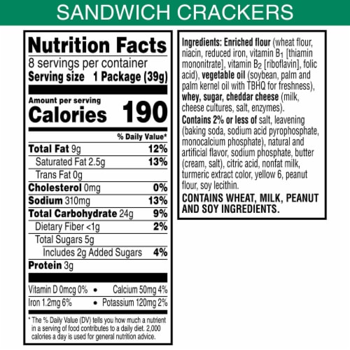 Keebler Club and Cheddar Sandwich Crackers Perspective: top