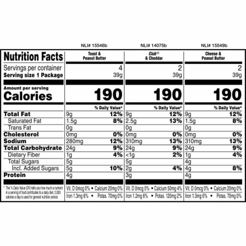 Keebler Variety Pack Sandwich Crackers Perspective: top
