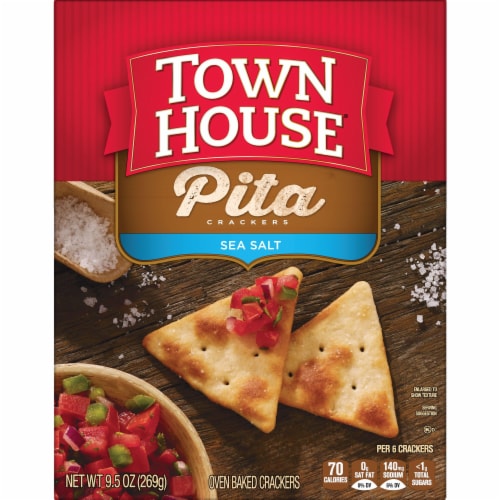 Kellogg's Town House Pita Crackers Sea Salt Oven Baked Crackers, 9.5 oz ...