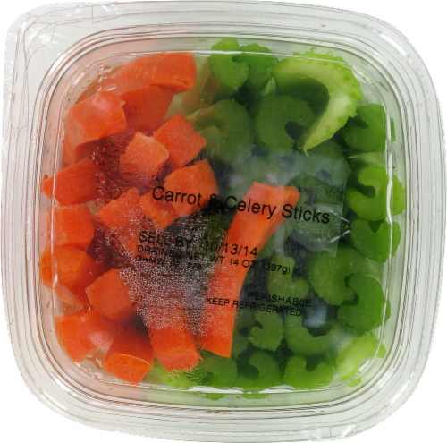 Celery and Carrot Sticks Perspective: top