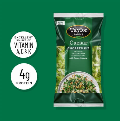 Taylor Farms® Caesar Chopped Salad Kit Bag Perspective: top