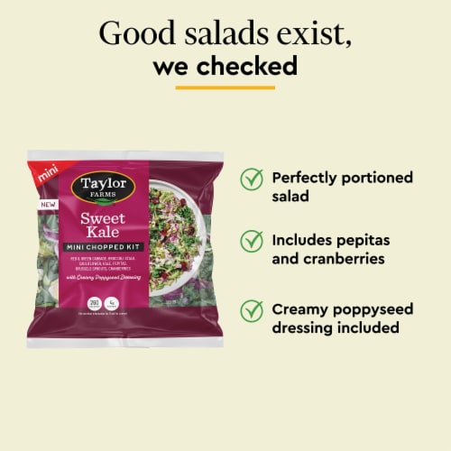 Taylor Farms Sweet Kale Mini Chopped Salad Kit Perspective: top