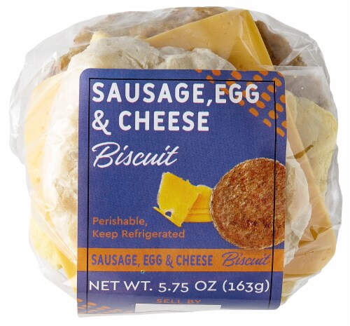 Taylor Farms Sausage, Egg & Cheese Biscuit Perspective: top