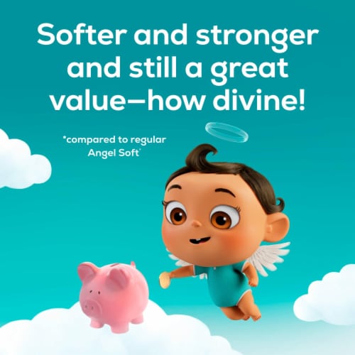 Angel Soft® Ultra Soft & Stronger Mega Rolls Perspective: top