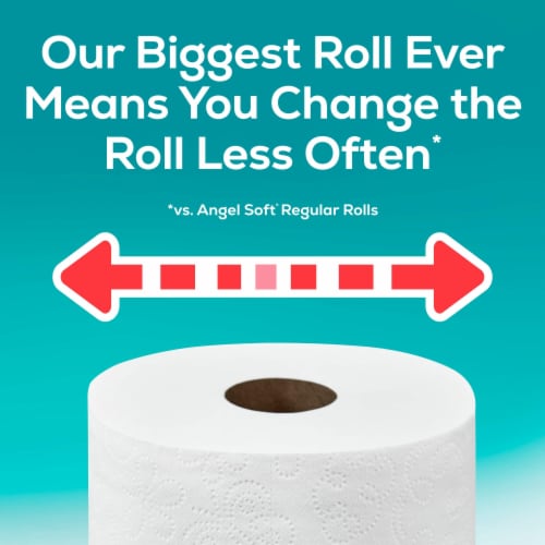 Angel Soft® Super Mega Toilet Paper Rolls Perspective: top