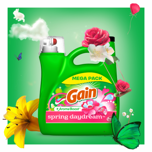 Gain + Aroma Spring Daydream Liquid Laundry Detergent Perspective: top