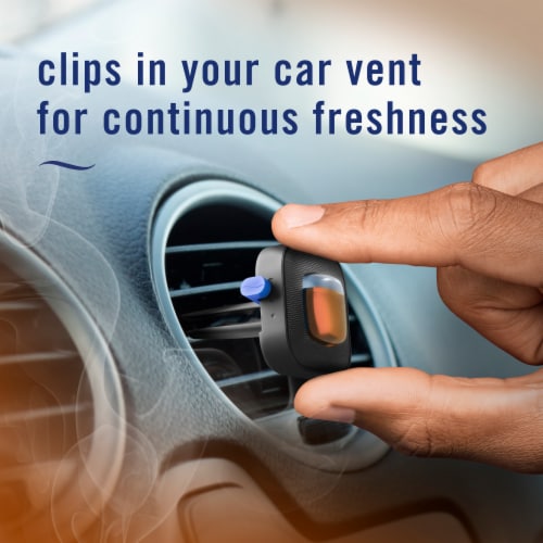Febreze AUTO Air Freshener Odor-Fighting Automotive Vent Clip Smoke Odor Eliminator Scent Perspective: top