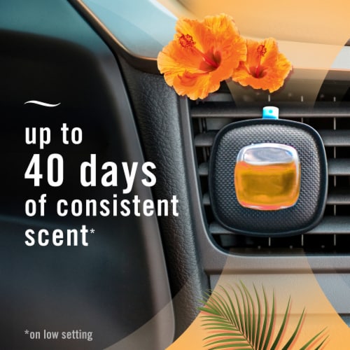 Febreze Car Air Freshener Heavy Duty Crisp Clean Scent Car Vent Clip Perspective: top