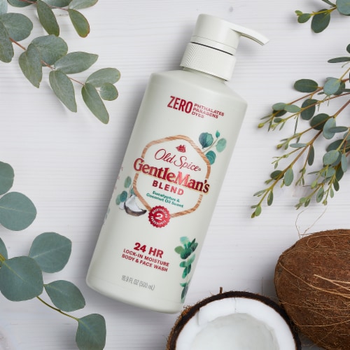 Old Spice GentleMan's Blend Eucalyptus and Coconut Oil Men's Body Wash Perspective: top