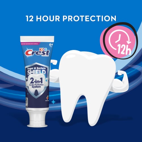 Crest Kids Enamel + Cavity Protection Strawberry Flavor Toothpaste Perspective: top