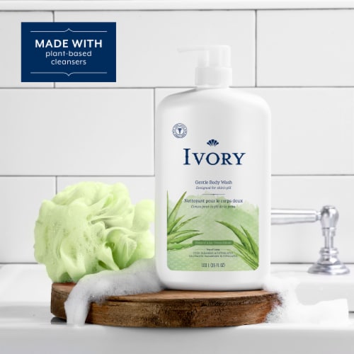 Ivory Aloe Body Wash Pump Perspective: top