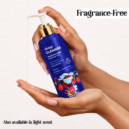 Always CLEANSE Sensitive Fragrance-Free Wash Perspective: top