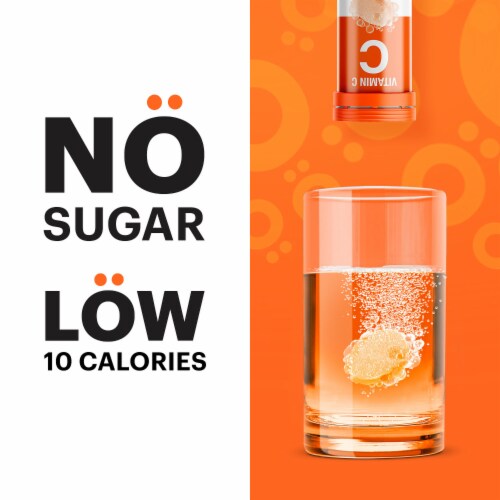 VOOST Blood Orange Flavor Effervescent Vitamin Drink Tablet Perspective: top