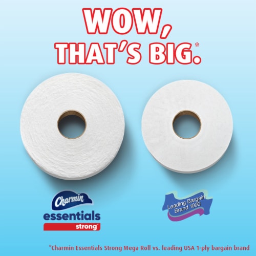 Charmin Essentials Strong Mega Roll Toilet Paper Perspective: top