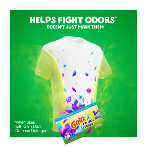 Gain + Odor Defense Super Fresh Blast Scent Dryer Sheets Perspective: top