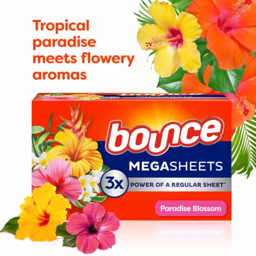 Bounce Outdoor Fresh & Clean Lasting Fresh Mega Dryer Sheets Perspective: top