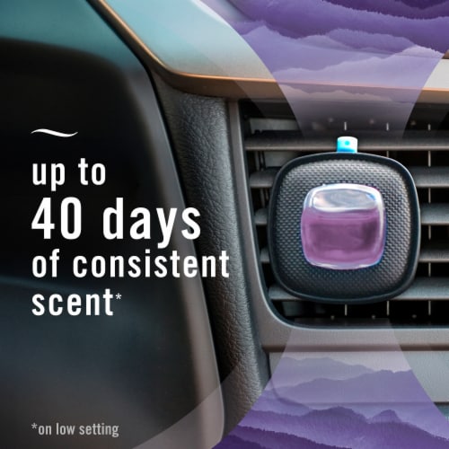 Febreze Car Air Freshener, Odor-Fighting Automotive Vent Clip, Mountain Scent Perspective: top