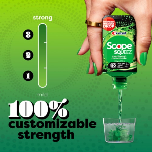 Scope Squeez Outlast Mint Flavor Mouthwash Concentrate Perspective: top