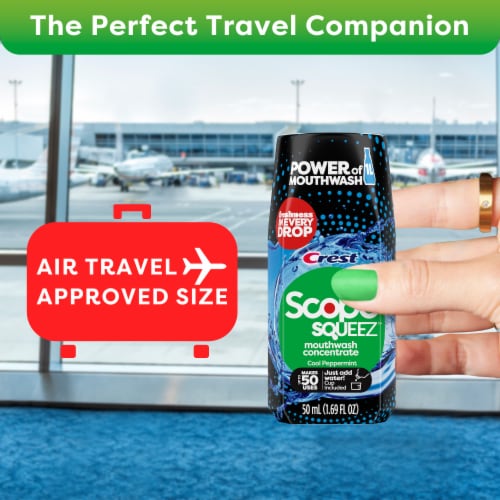 Scope Squeez Cool Peppermint Flavor Mouthwash Concentrate Perspective: top