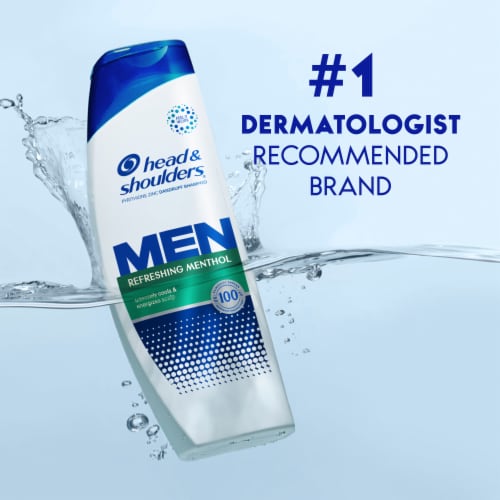 Head & Shoulders Men's Refreshing Menthol Dandruff Shampoo Perspective: top
