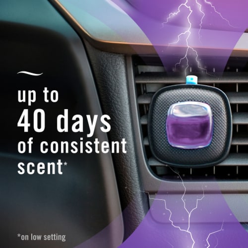 Febreze AUTO Air Freshener Vent Clip Midnight Storm Scent Car Vent Clip Perspective: top