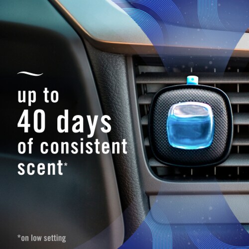 Febreze AUTO Air Freshener Odor-Fighting Automotive Vent Clip New Car Scent Perspective: top