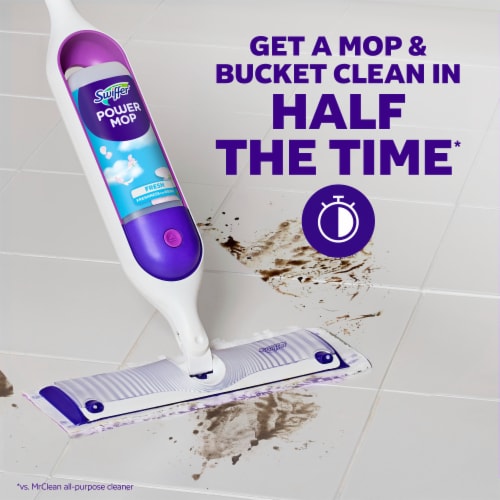 Swiffer PowerMop Multi-Surface Floor Cleaning Fresh Scent Mopping Kit Perspective: top