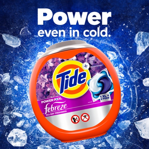 Tide Power Pods Febreze Spring & Renewal Laundry Detergent Pods Perspective: top