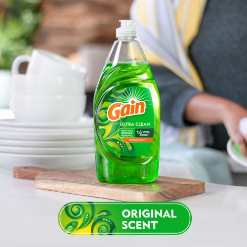 Gain Ultra Original Scent Dishwashing Liquid Dish Soap Perspective: top