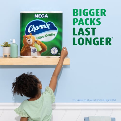 Charmin Ultra Gentle Mega Roll Toilet Paper Perspective: top