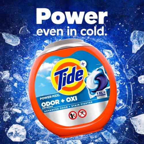 Tide Power PODS with Ultra Oxi Odor Eliminators Liquid Laundry Detergent Pacs Perspective: top