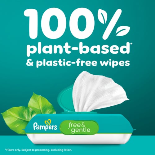 Pampers Free & Gentle Baby Wipes Perspective: top