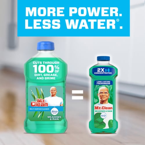 Mr. Clean 2X Concentrated Multi Surface Cleaner with Febreze Lavender, All Purpose Cleaner Perspective: top