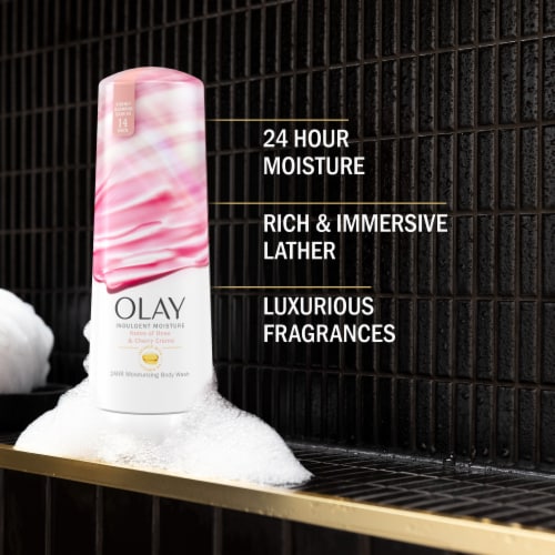 Olay Indulgent Moisture Body Wash with Rose & Cherry Crème Perspective: top