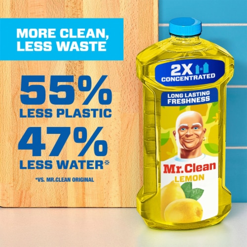 Mr. Clean Liquid Dilute 2X Concentrated Multi-Surface Cleaner Lemon Perspective: top