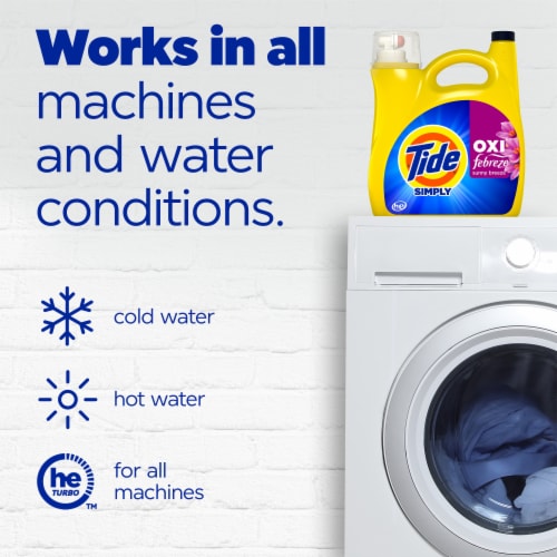 Tide Simply Oxi Febreze Liquid Laundry Detergent Perspective: top
