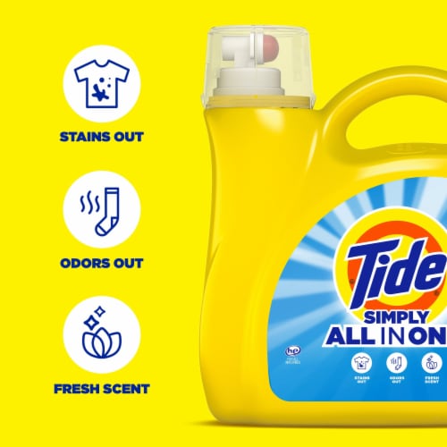 Tide Simply Clean & Fresh Refreshing Breeze Liquid Laundry Detergent Perspective: top