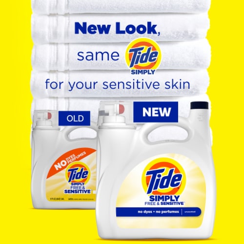 Tide Simply Free & Sensitive Liquid Laundry Detergent Perspective: top